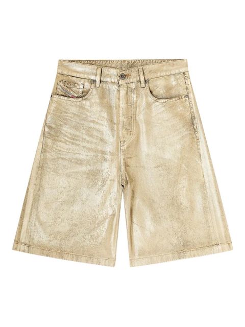 Diesel x Karol G De-Sire metallic-effect denim shorts - Gold - zdjęcie produktu nr 1