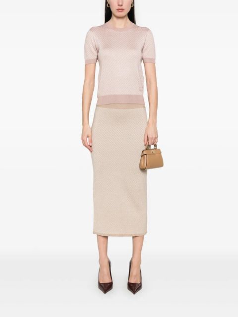FENDI FF midi skirt - Neutrals - zdjęcie produktu nr 2