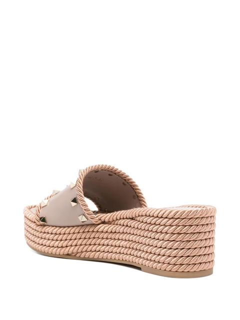 Valentino Garavani rope-trim sandals - Pink