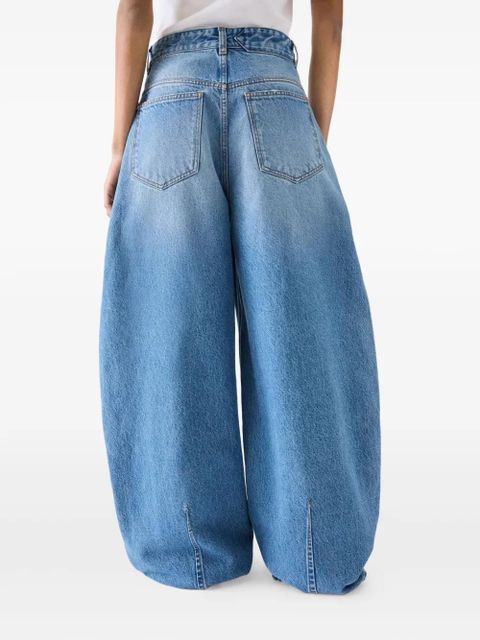 Jacquemus Le De-Nîmes Ovalo pleated jeans - Blue