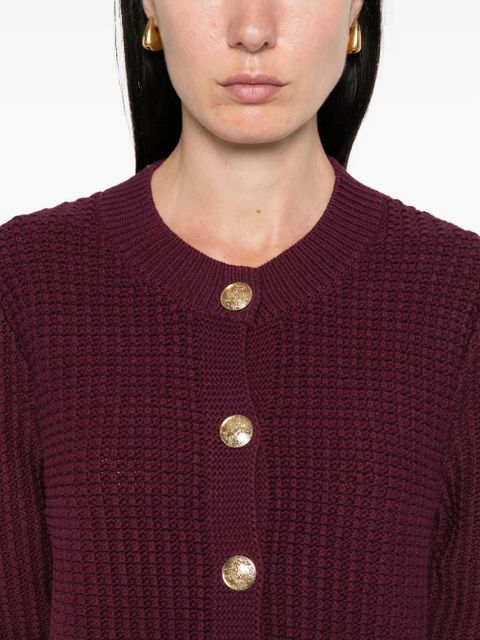 Ba&Sh Garance puff-sleeve cardigan - Red