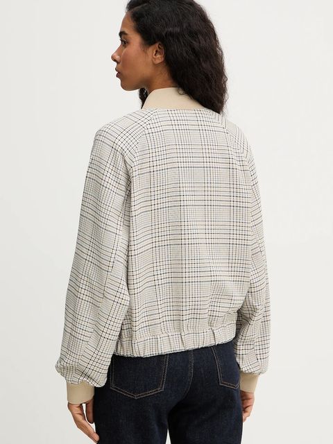 Marc O'Polo kurtka bomber kolor beżowy przejściowa oversize 5000007540 - zdjęcie produktu nr 2