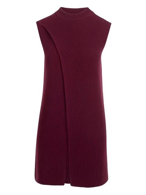 Jil Sander draped pleated mini dress - Red - zdjęcie produktu nr 1