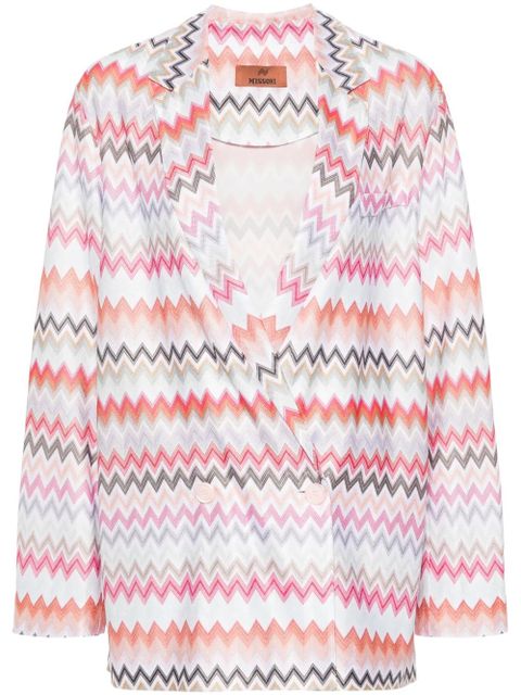 Missoni zigzag-woven blazer - White - zdjęcie produktu nr 1