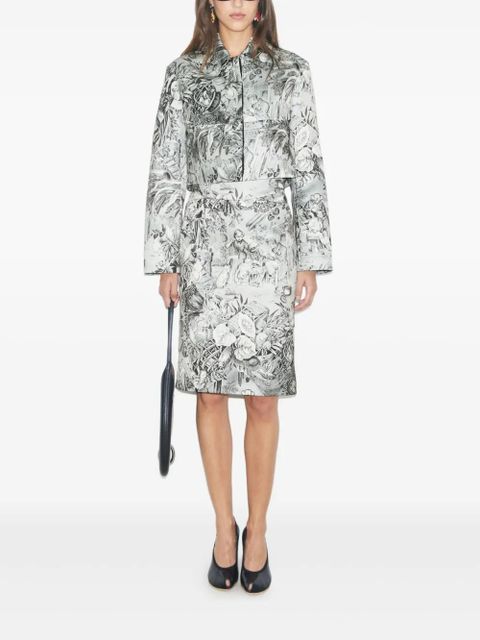 Tory Burch printed crop blazer - Grey - zdjęcie produktu nr 2