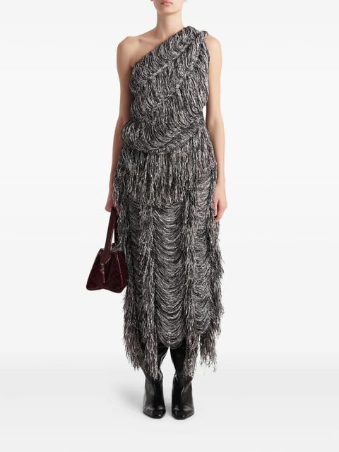 KHAITE fringed asymmetric - Black - zdjęcie produktu nr 2