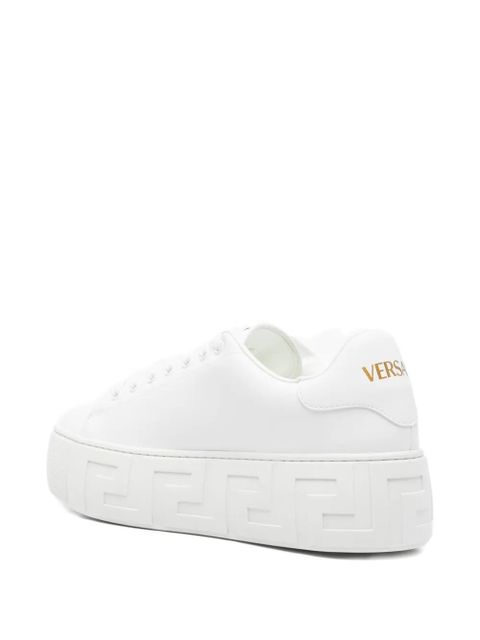 Versace platform-sole low-top sneakers - White