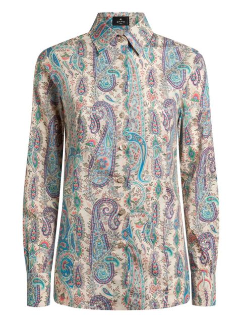 ETRO paisley-motif cotton shirt - Neutrals - zdjęcie produktu nr 1