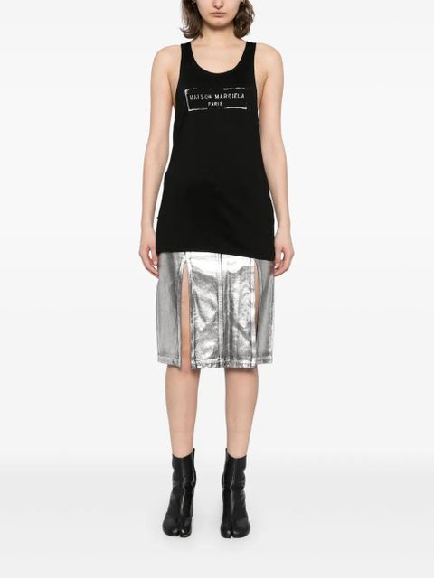 Maison Margiela printed tank top - Black