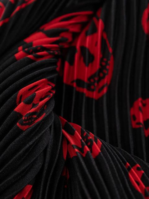 Alexander McQueen skull-print silk scarf - Black