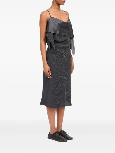 MM6 Maison Margiela ruffled strap midi dress - Grey