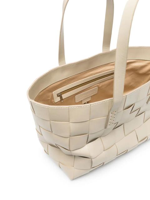 DRAGON DIFFUSION woven leather tote bag - Neutrals