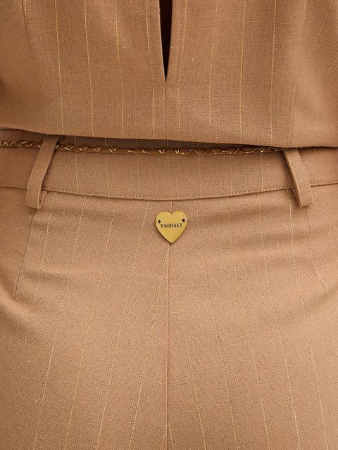 Twinset kombinezon z domieszką lnu