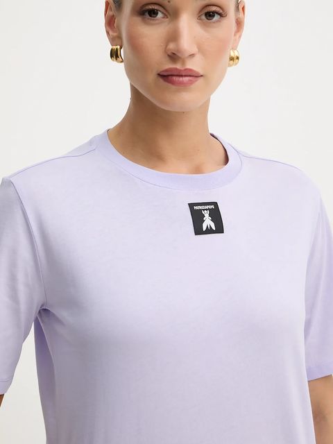 Patrizia Pepe t-shirt bawełniany damski kolor fioletowy 8M1612 J089