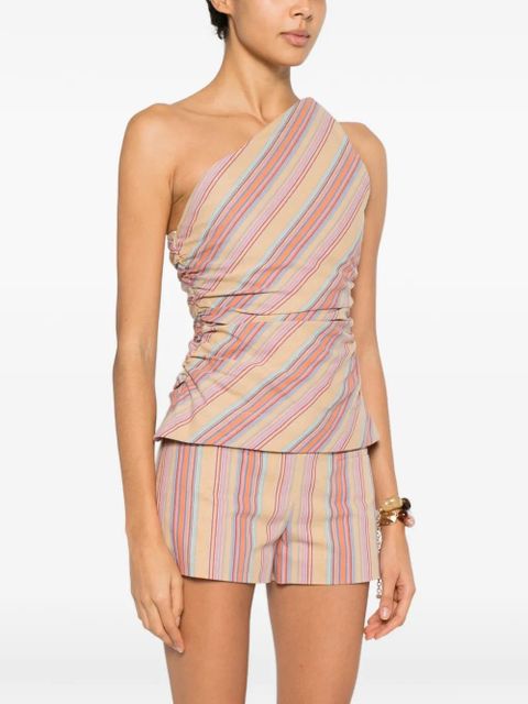 Faithfull the Brand Aurora striped one-shoulder blouse - Neutrals