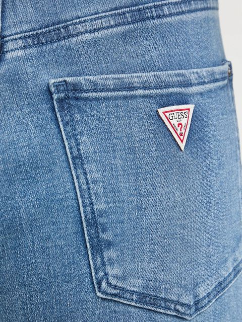 Guess kombinezon jeansowy DONNA kolor niebieski z dekoltem okrągłym W5BD1F D4LU0