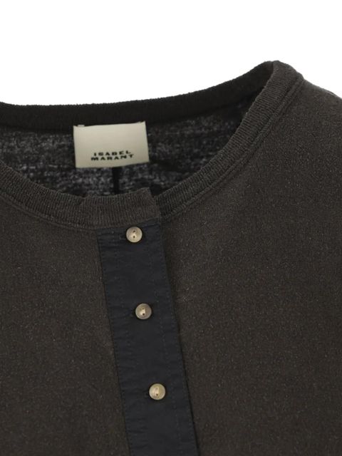 ISABEL MARANT button-fastening silk top - Brown