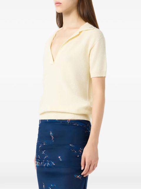 Blumarine polo-collar sweater - Neutrals