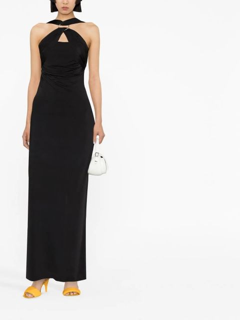 The Attico draped halterneck dress - Black - zdjęcie produktu nr 2