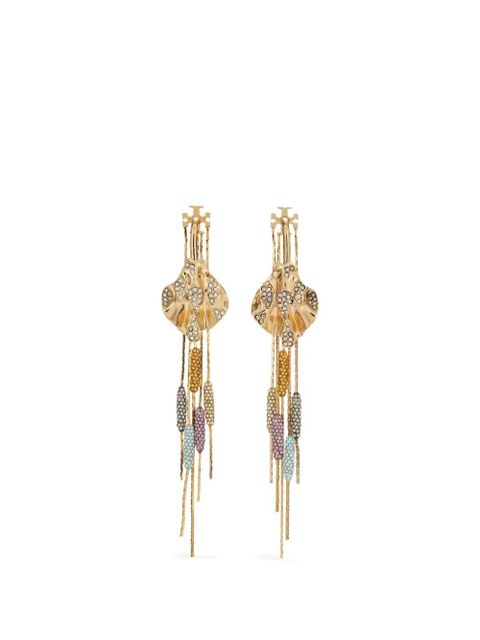 Tory Burch Runway embellished front-backs earrings - Gold - zdjęcie produktu nr 1
