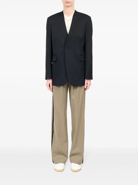 MM6 Maison Margiela collarless single-breasted blazer - Black - zdjęcie produktu nr 2