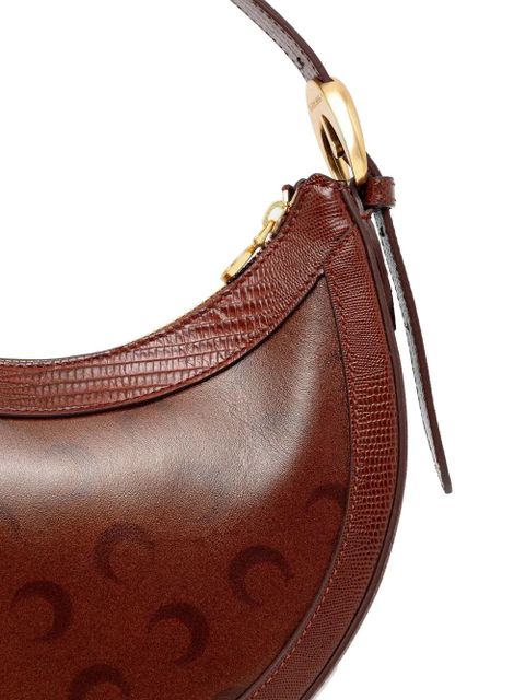 Marine Serre Moon crescent-shape shoulder bag - Brown