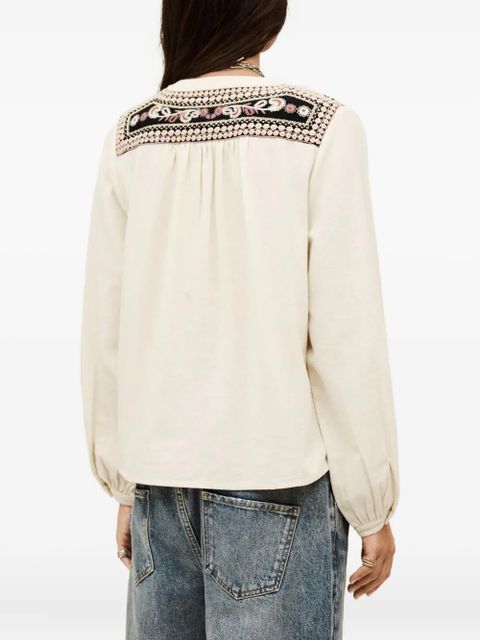 Ba&Sh Alec embroidered blouse - Neutrals