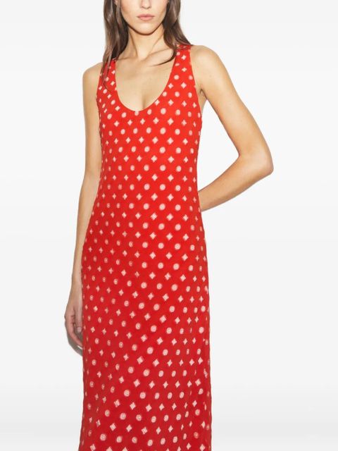 Tory Burch printed midi dress - Red - zdjęcie produktu nr 2