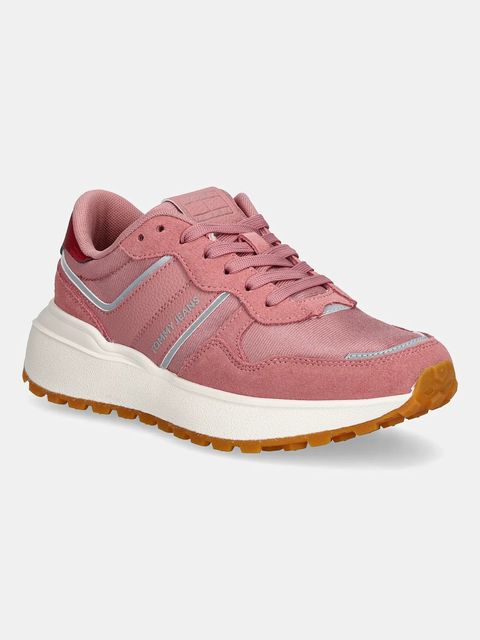 Tommy Jeans sneakersy TJW CLEATED RUNNER damskie kolor różowy EN0EN02788 - zdjęcie produktu nr 1