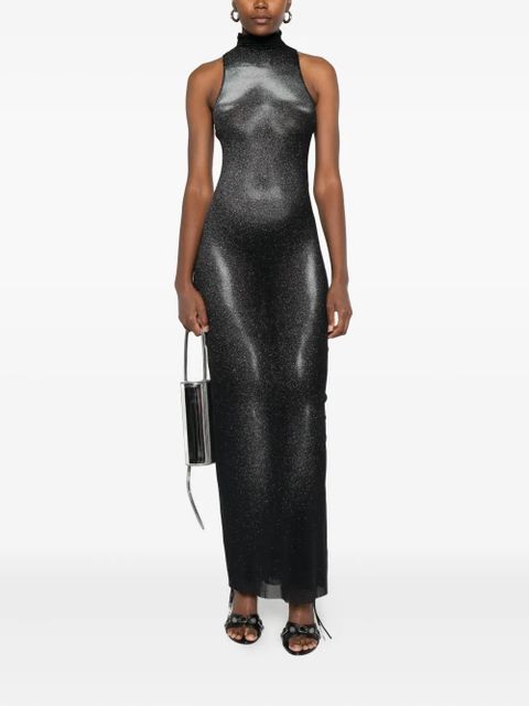 Jean Paul Gaultier high-neck body-print dress - Black