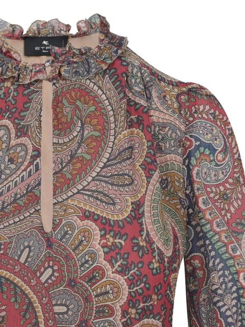 ETRO paisley ruffled maxi dress - Red