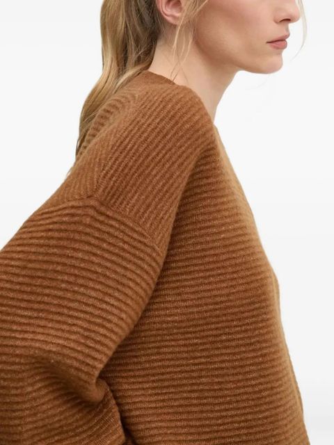 American Vintage ribbed balloon-sleeve sweater - Brown