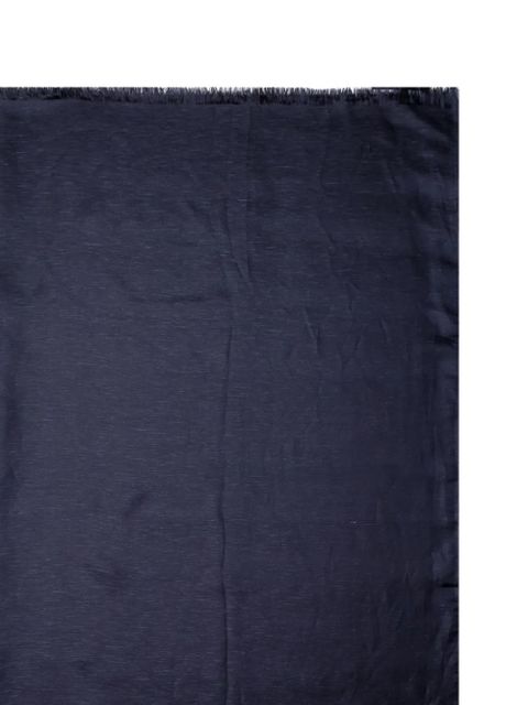 Max Mara frayed-edge scarf - Blue