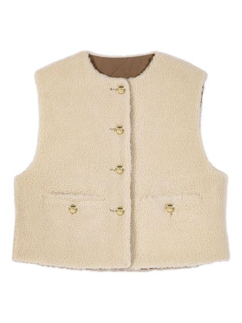 Maje quilted faux fur coat - Green - zdjęcie produktu nr 2