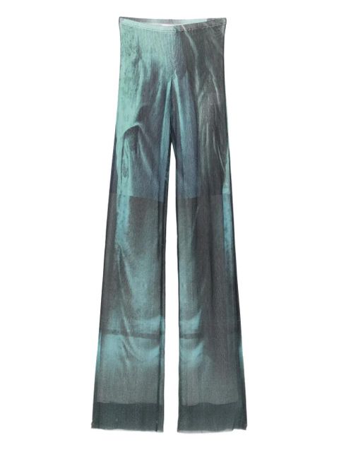 Jean Paul Gaultier abstract-print trousers - Blue - zdjęcie produktu nr 1