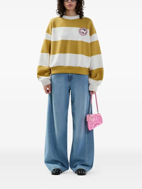 GCDS striped-pattern sweater - Yellow