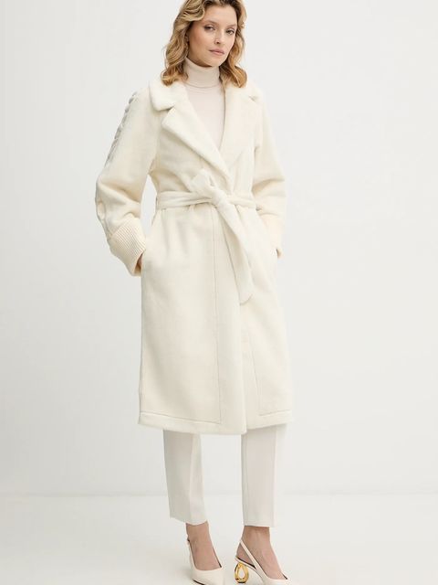 Guess płaszcz LUCREZIA kolor beżowy W5BL63 W4200 - zdjęcie produktu nr 1