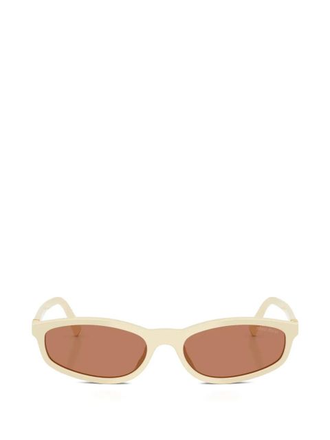 Miu Miu Eyewear oval-frame sunglasses - Neutrals - zdjęcie produktu nr 1