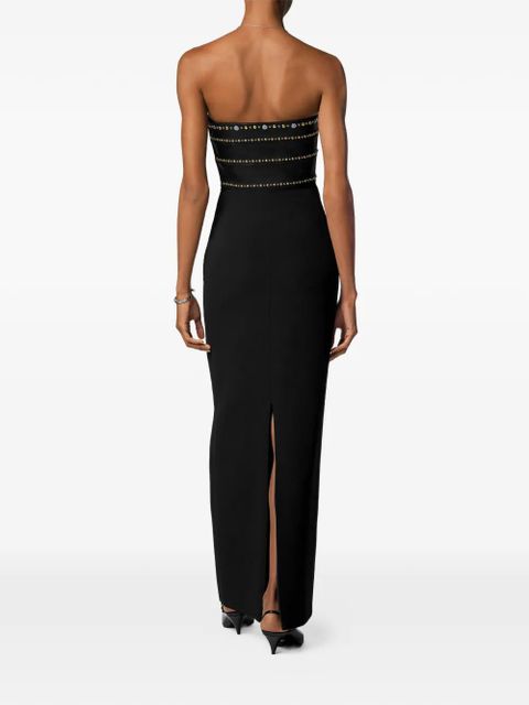 Versace studded strapless maxi dress - Black