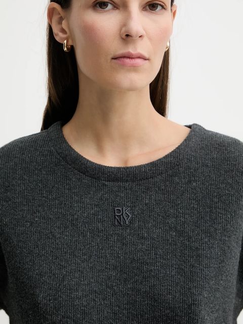 Dkny t-shirt damski kolor szary DJ6T1671