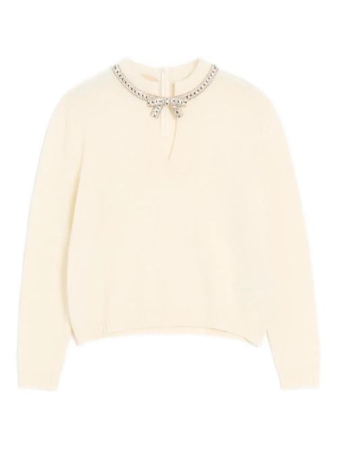 Valentino Garavani embroidered wool jumper - Neutrals - zdjęcie produktu nr 1