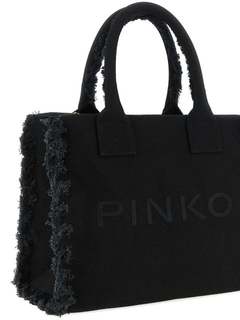 PINKO medium Beach fringed shopper tote bag - Black