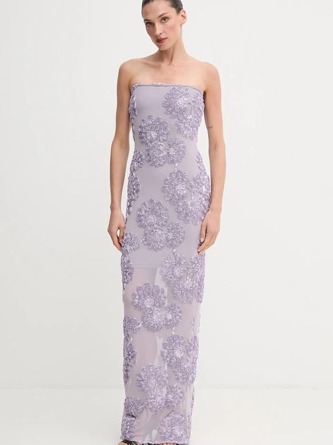 Rotate sukienka kolor fioletowy maxi dopasowana 1142161429 - zdjęcie produktu nr 1