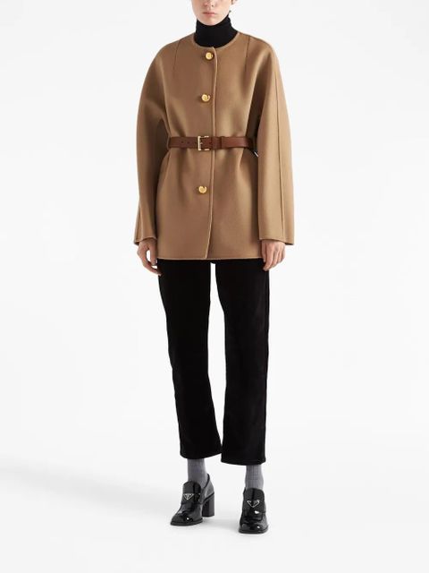 Prada single-breasted wool caban jacket - Brown - zdjęcie produktu nr 2