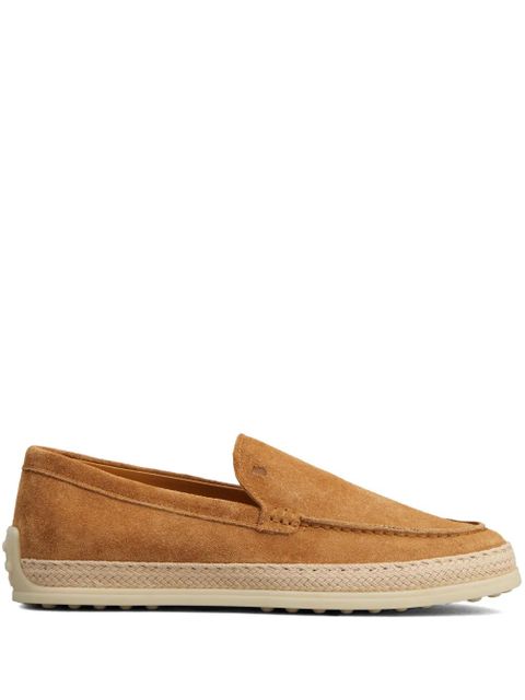 Tod's logo-debossed suede espadrilles - Brown - zdjęcie produktu nr 1
