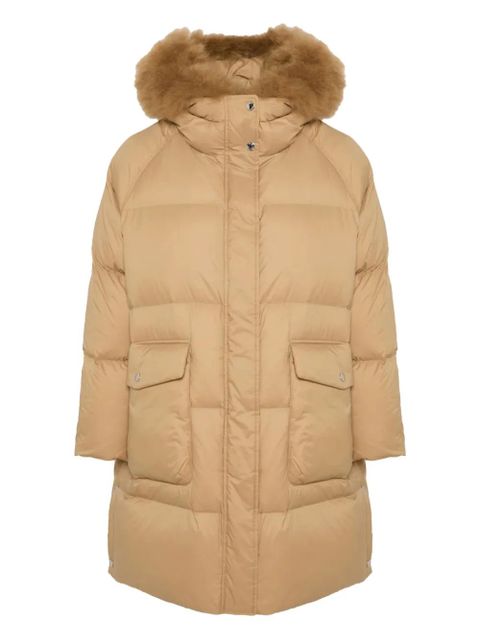 Yves Salomon fur-trim coat - Neutrals