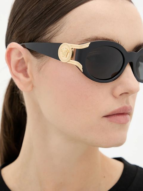 Versace okulary przeciwsłoneczne damskie kolor czarny 0VE4503U