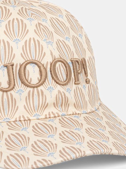 Joop! czapka z daszkiem bawełniana kolor beżowy 30047868