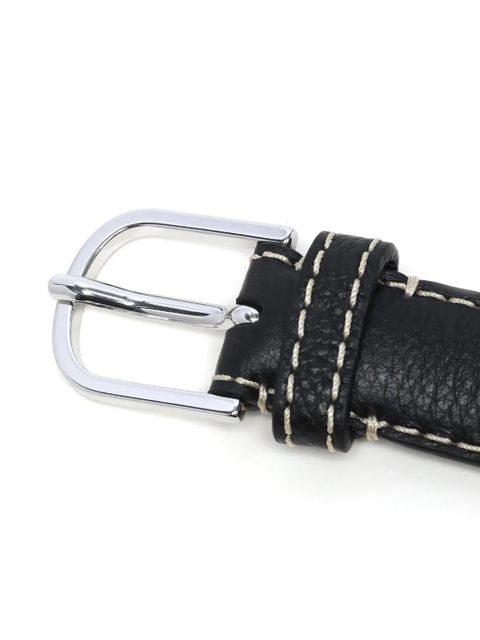 TOTEME stitch-detail leather belt - Black