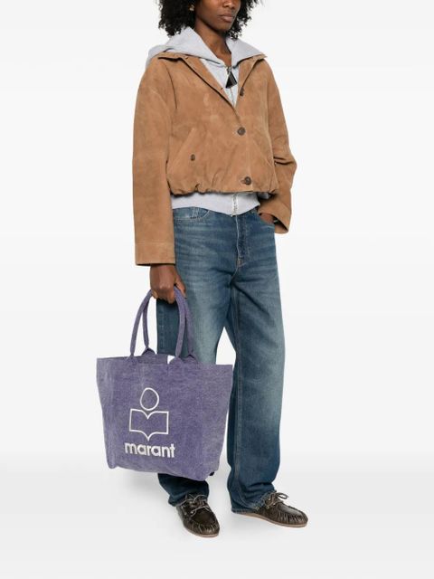 ISABEL MARANT small Yenky logo-embroidered tote bag - Purple - zdjęcie produktu nr 2